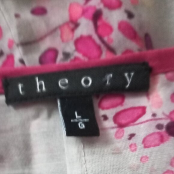 THEORY silk+cotton thin print blouse - Picture 2 of 10